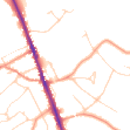 Daytime road noise heatmap for WD7 7BQ