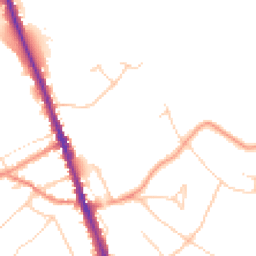 Daytime road noise heatmap for WD7 7BW