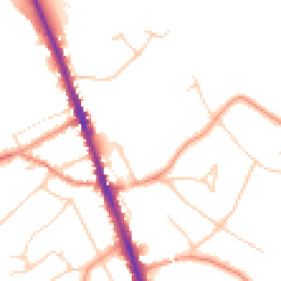 Daytime road noise heatmap for WD7 7BX