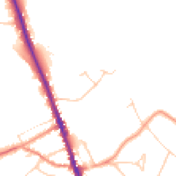 Daytime road noise heatmap for WD7 7BZ