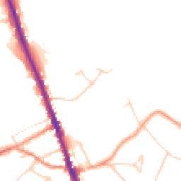 Daytime road noise heatmap for WD7 7DA
