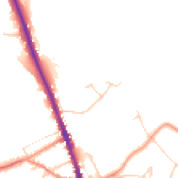 Daytime road noise heatmap for WD7 7DB