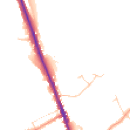 Daytime road noise heatmap for WD7 7DE