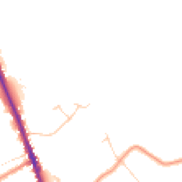 Daytime road noise heatmap for WD7 7DJ