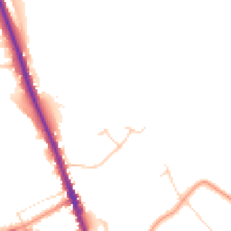 Daytime road noise heatmap for WD7 7DQ