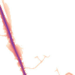 Daytime road noise heatmap for WD7 7DU