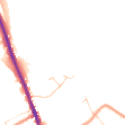 Daytime road noise heatmap for WD7 7DZ