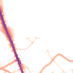 Daytime road noise heatmap for WD7 7EB