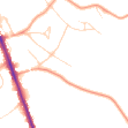 Daytime road noise heatmap for WD7 7EL
