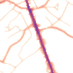 Daytime road noise heatmap for WD7 7JF