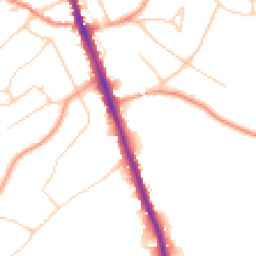 Daytime road noise heatmap for WD7 7JG