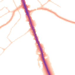 Daytime road noise heatmap for WD7 7JL