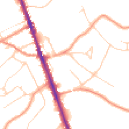 Daytime road noise heatmap for WD7 7LF