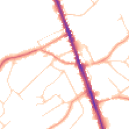 Daytime road noise heatmap for WD7 8AU