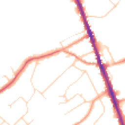 Daytime road noise heatmap for WD7 8BH