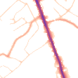 Daytime road noise heatmap for WD7 8BJ