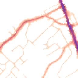 Daytime road noise heatmap for WD7 8DA