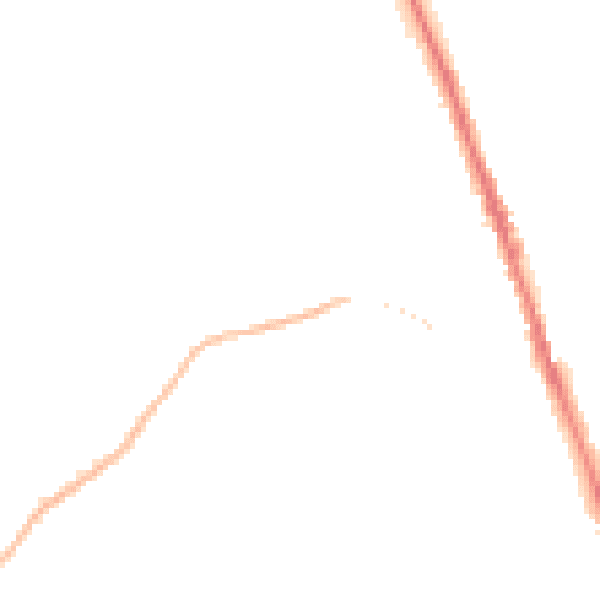 Night-time road noise heatmap for WD7 8FF