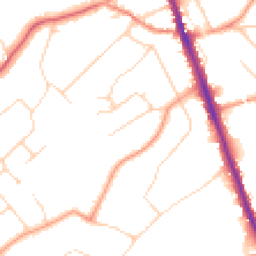 Daytime road noise heatmap for WD7 8HU