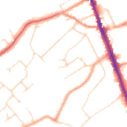 Daytime road noise heatmap for WD7 8JH