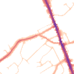 Daytime road noise heatmap for WD7 8LQ