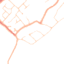 Daytime road noise heatmap for WD7 8PX