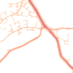 Daytime road noise heatmap for WD7 9AH