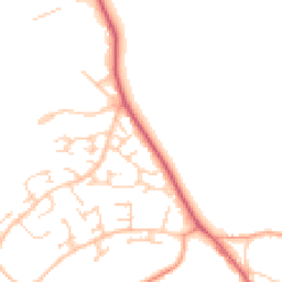 Daytime road noise heatmap for WD7 9DE