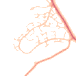 Daytime road noise heatmap for WD7 9EY