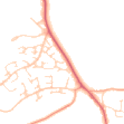 Daytime road noise heatmap for WD7 9JQ