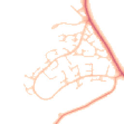 Daytime road noise heatmap for WD7 9LL