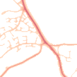 Daytime road noise heatmap for WD7 9LN