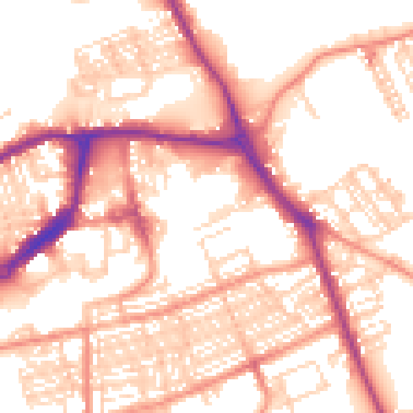 Daytime road noise heatmap for WF10 1AD