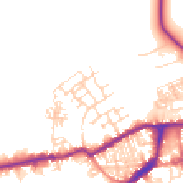 Daytime road noise heatmap for WF10 1BS