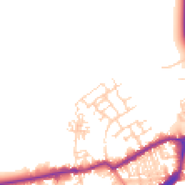 Daytime road noise heatmap for WF10 1BX
