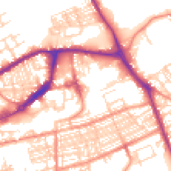 Daytime road noise heatmap for WF10 1DG