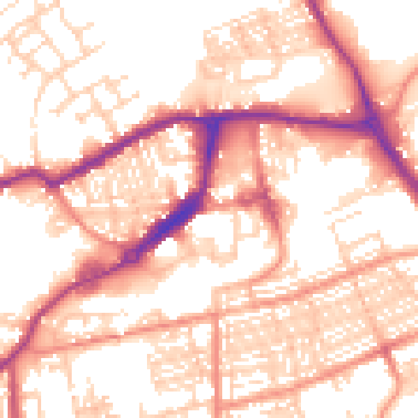 Daytime road noise heatmap for WF10 1EF