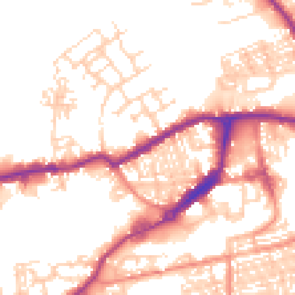 Daytime road noise heatmap for WF10 1ER