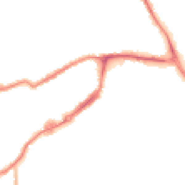 Night-time road noise heatmap for WF10 1EW
