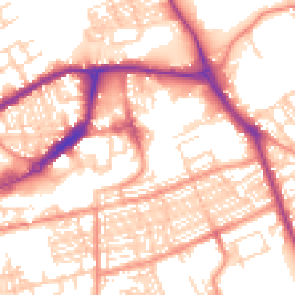 Daytime road noise heatmap for WF10 1FA