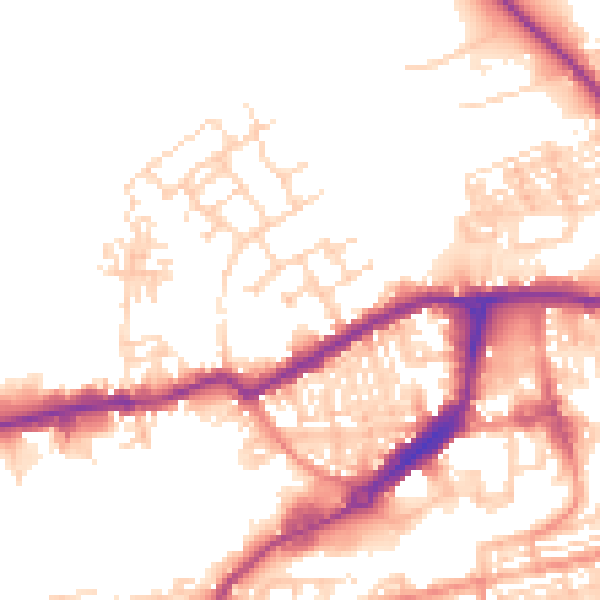 Daytime road noise heatmap for WF10 1FF