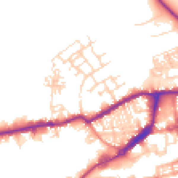 Daytime road noise heatmap for WF10 1FJ