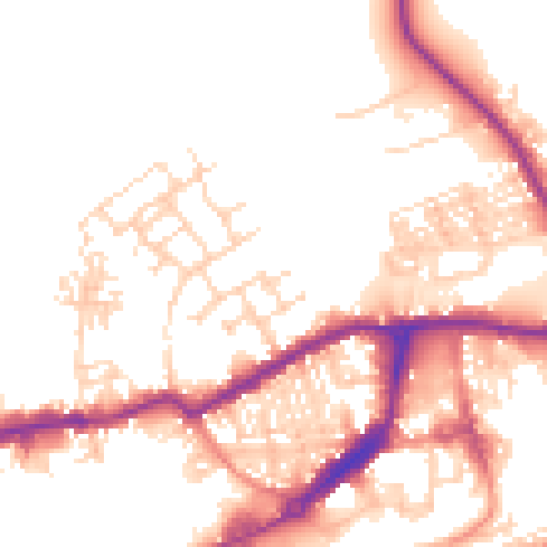 Daytime road noise heatmap for WF10 1FL
