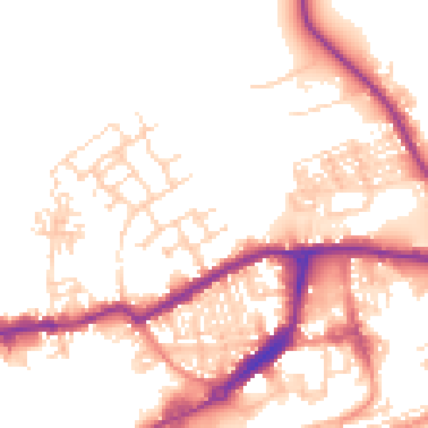 Daytime road noise heatmap for WF10 1FN