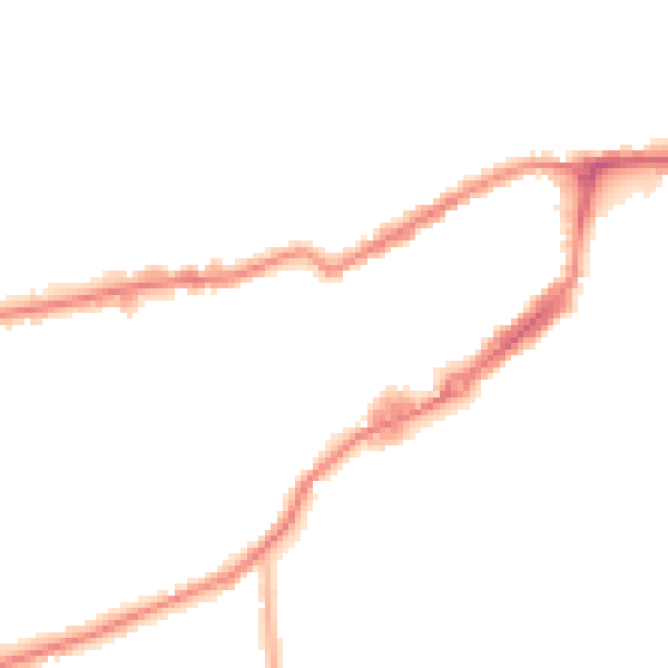 Night-time road noise heatmap for WF10 1LL