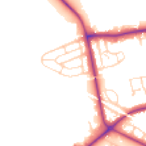 Daytime road noise heatmap for WF10 1QJ
