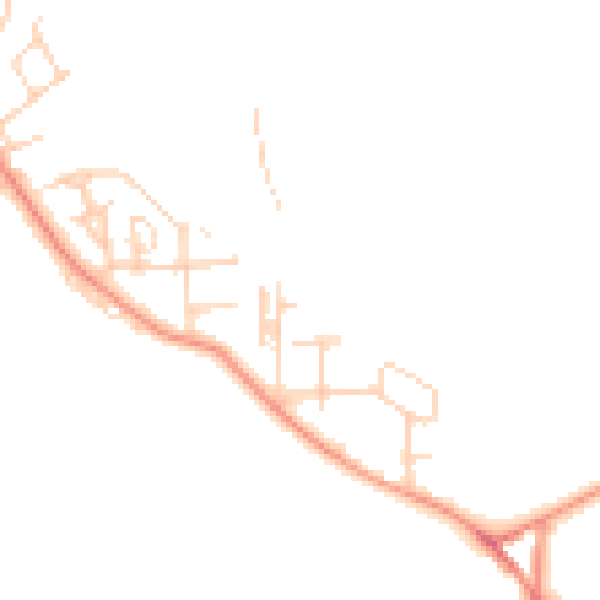 Daytime road noise heatmap for WF10 2AF