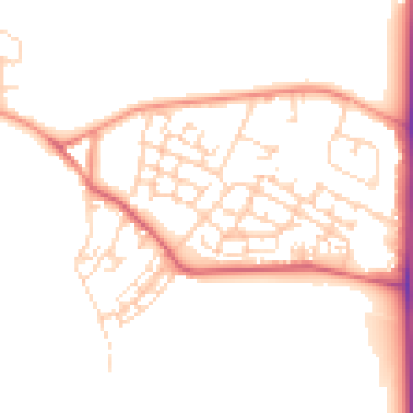 Daytime road noise heatmap for WF10 2AG