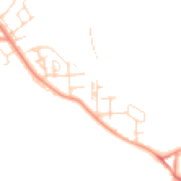 Daytime road noise heatmap for WF10 2BJ