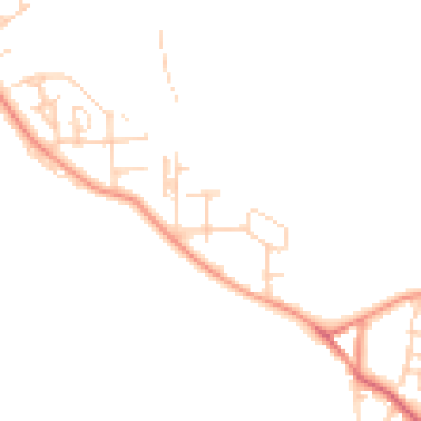 Daytime road noise heatmap for WF10 2DT